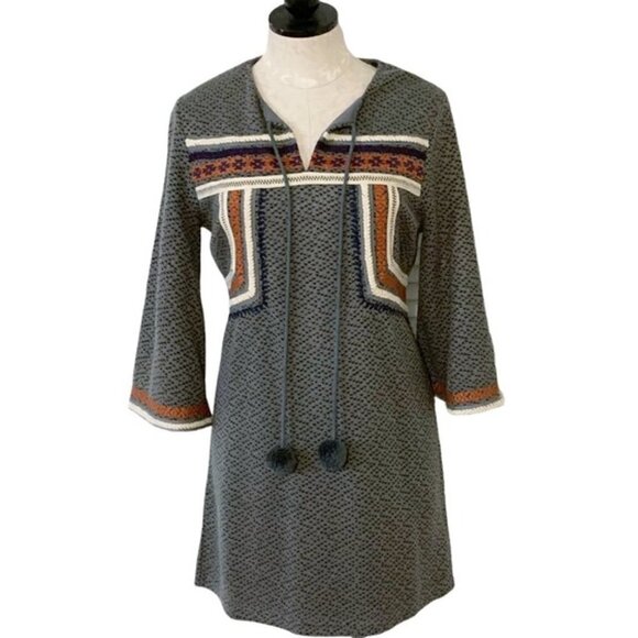 Esley Embroidered Knit Sweater Dress M - Picture 6 of 10